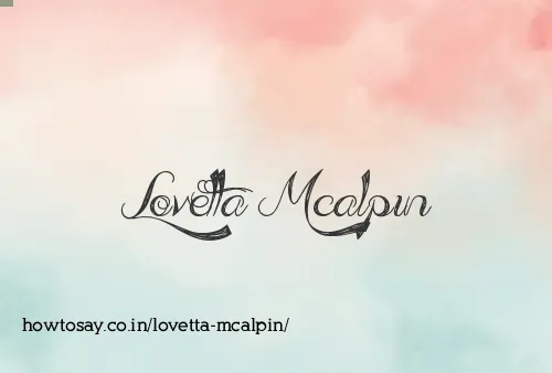 Lovetta Mcalpin