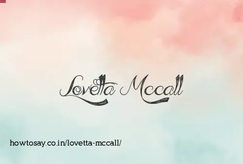 Lovetta Mccall