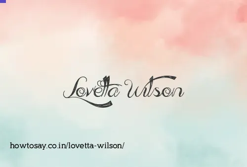 Lovetta Wilson