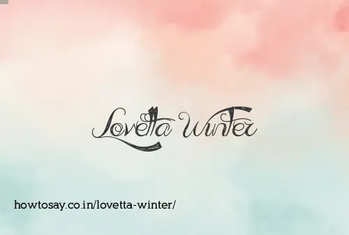 Lovetta Winter