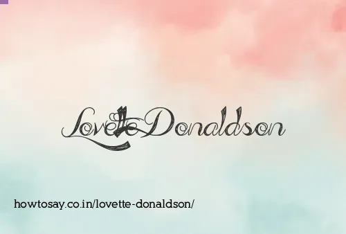 Lovette Donaldson