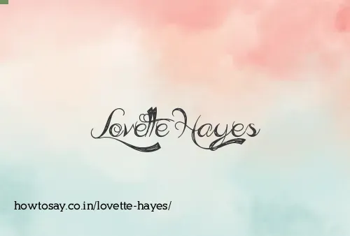 Lovette Hayes