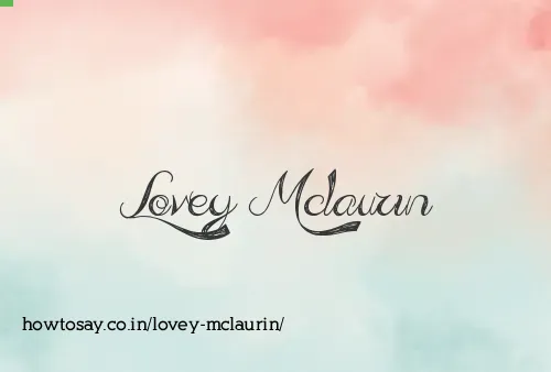 Lovey Mclaurin