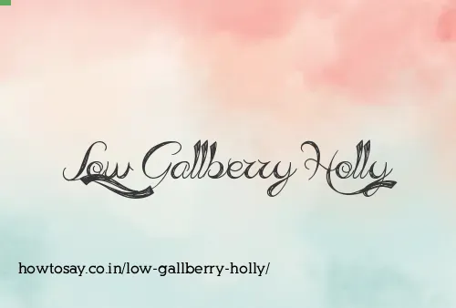 Low Gallberry Holly