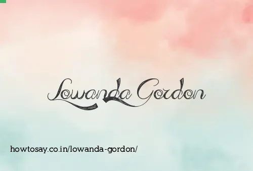 Lowanda Gordon