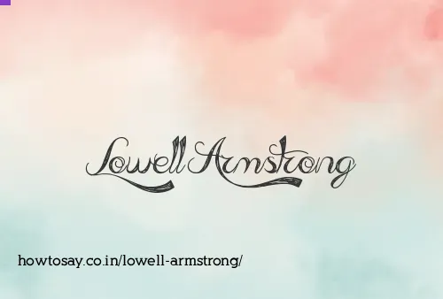 Lowell Armstrong