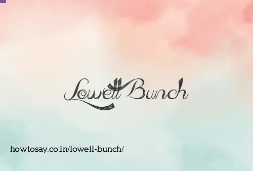 Lowell Bunch