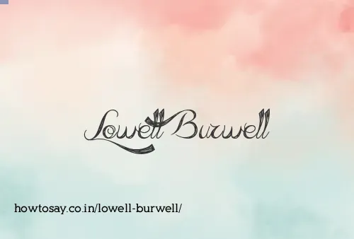 Lowell Burwell