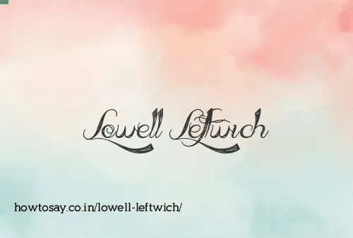 Lowell Leftwich