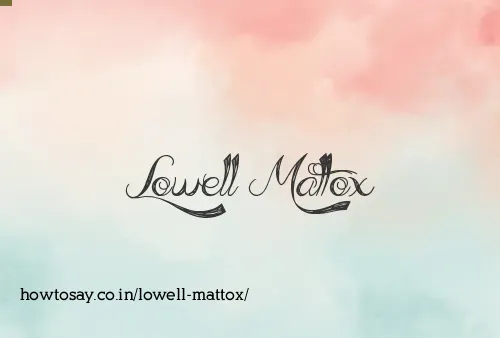 Lowell Mattox
