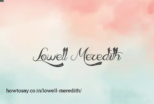 Lowell Meredith