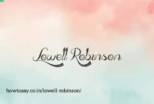 Lowell Robinson