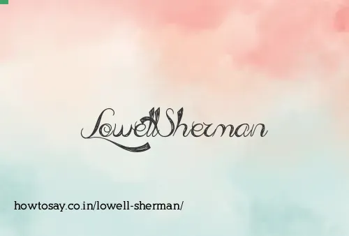 Lowell Sherman