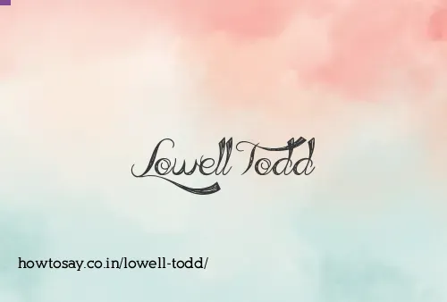 Lowell Todd