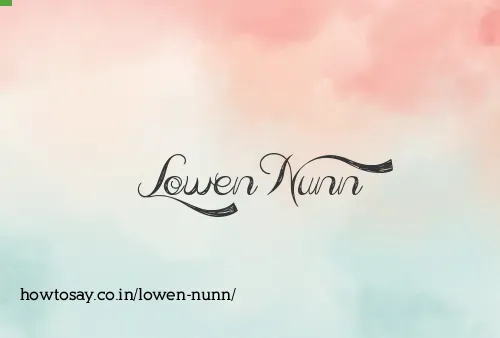 Lowen Nunn