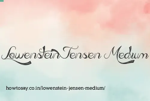 Lowenstein Jensen Medium