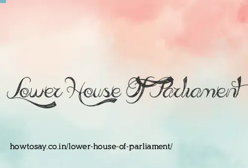 Lower House Of Parliament