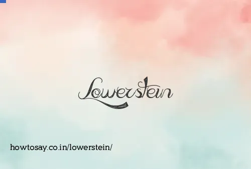 Lowerstein