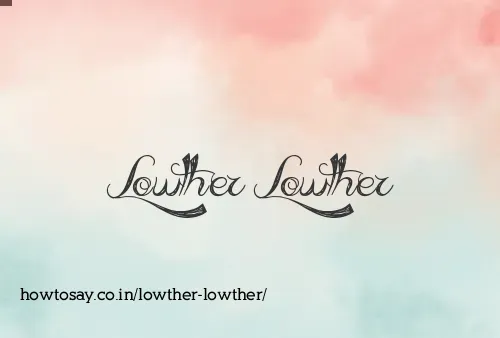 Lowther Lowther