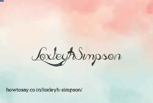 Loxleyh Simpson