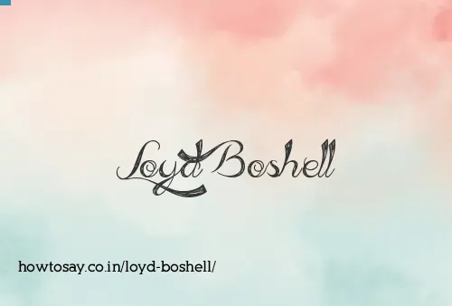 Loyd Boshell