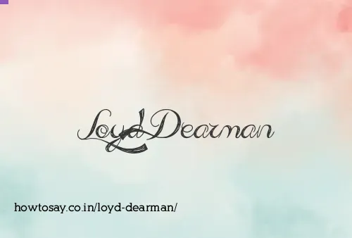 Loyd Dearman