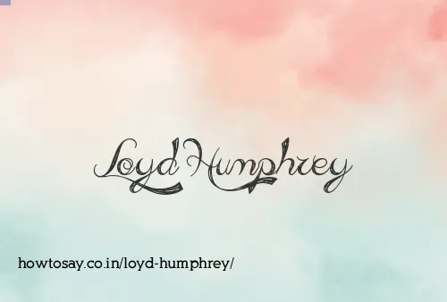 Loyd Humphrey