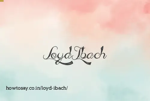 Loyd Ibach