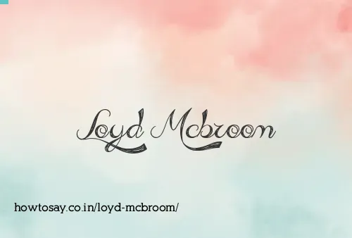 Loyd Mcbroom