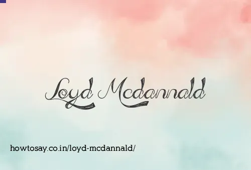 Loyd Mcdannald