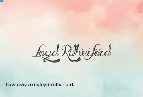 Loyd Rutherford
