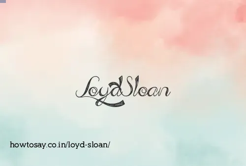 Loyd Sloan