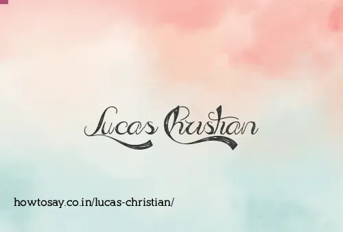 Lucas Christian