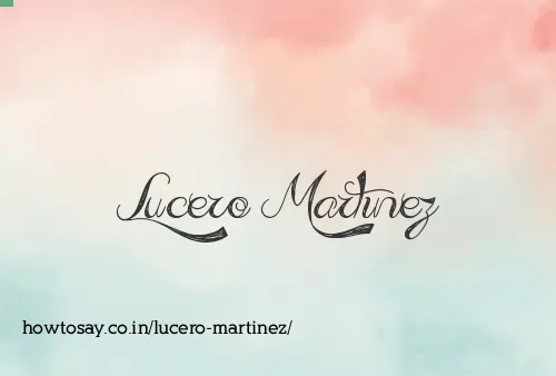 Lucero Martinez