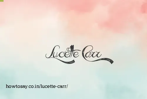 Lucette Carr