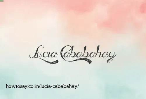 Lucia Cababahay