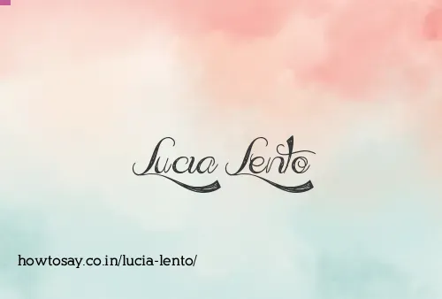 Lucia Lento