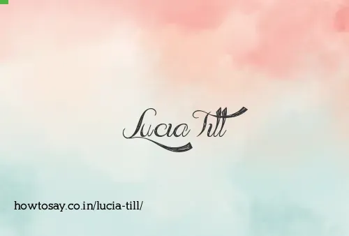 Lucia Till