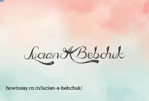 Lucian A Bebchuk