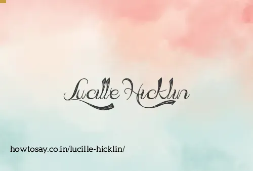 Lucille Hicklin