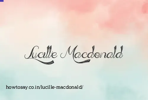 Lucille Macdonald