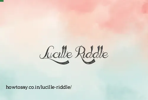 Lucille Riddle
