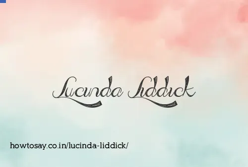 Lucinda Liddick