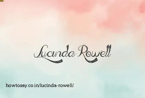 Lucinda Rowell