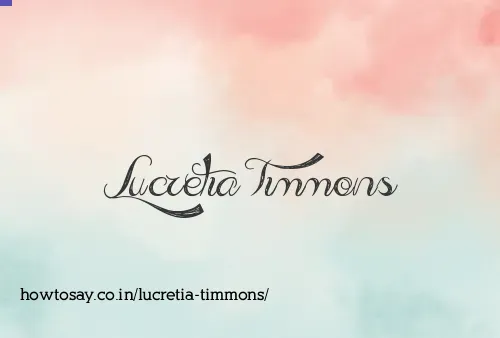 Lucretia Timmons