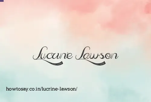 Lucrine Lawson