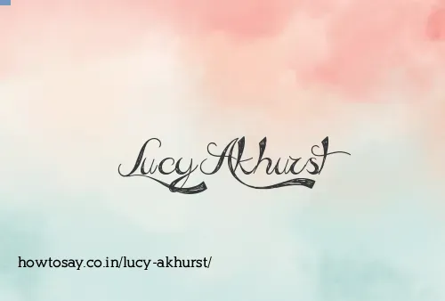 Lucy Akhurst