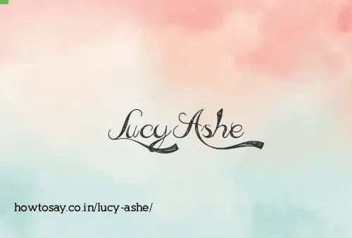 Lucy Ashe