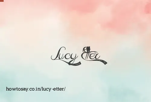 Lucy Etter