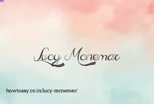 Lucy Mcnemar